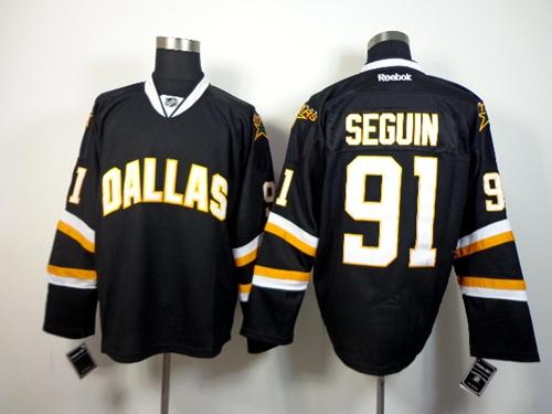 Stars #91 Tyler Seguin Black Stitched Jersey - Zenithce