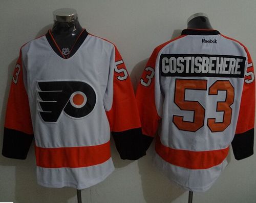 Flyers #53 Shayne Gostisbehere White Stitched Jersey - Zenithce