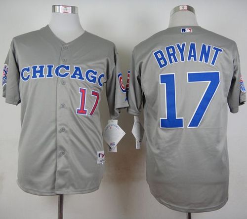 Cubs #17 Kris Bryant Grey 1990 Turn Back The Clock Stitched Jersey - Zenithce