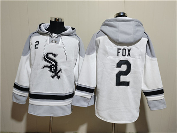 Chicago White Sox #2 Nellie Fox White Ageless Must-Have Lace-Up Pullover Hoodie - Zenithce
