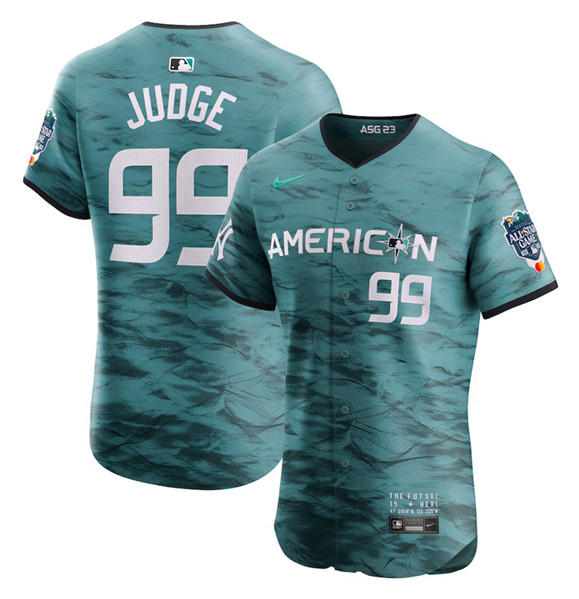 New York Yankees #99 Aaron Judge Teal 2023 All-Star Flex Base Stittched Jersey - Zenithce