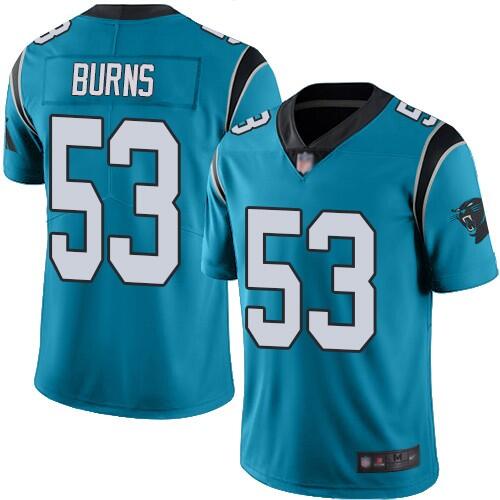 Carolina Panthers #53 Brian Burns Blue Vapor Untouchable Limited Stitched Jersey - Zenithce