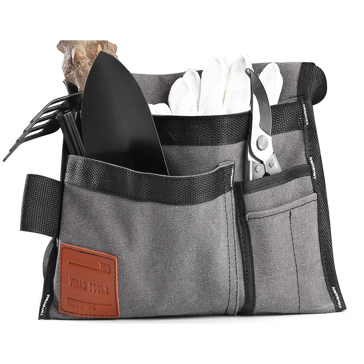 Vidar Tools 6-Pocket Single Side Tool Belt Pouch/Utility Belt Bag/Tool Apron for Carpenter/Gardening/Waist .Durable Canvas Construction.Comfortable - Zenithce