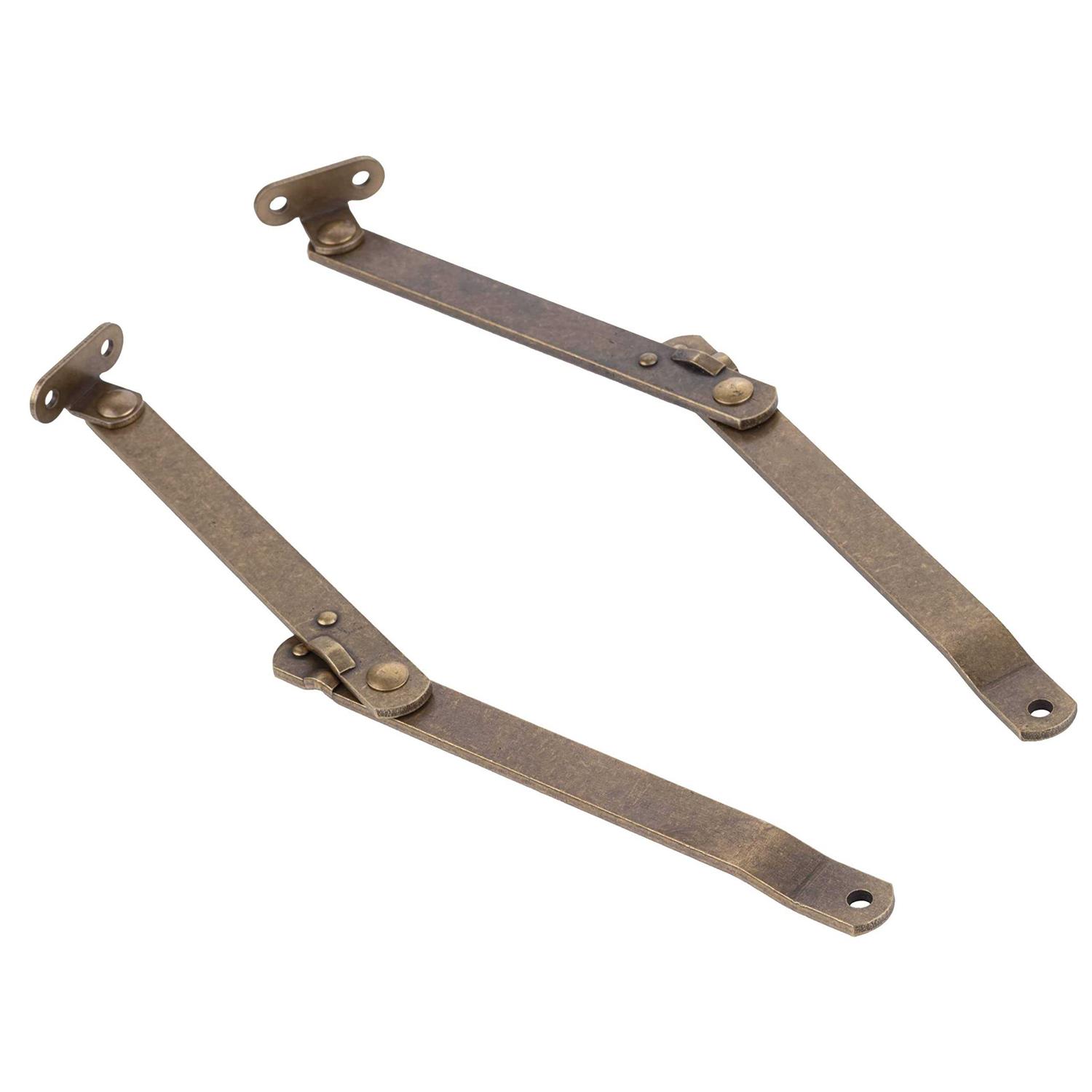 UNIQANTIQ HARDWARE SUPPLY Brass Plated Drop Front Desk hinge pack of 2 180 Degree Opening - Zenithce