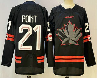 Canada #21 Brayden Point Black Stitched Jersey - Zenithce