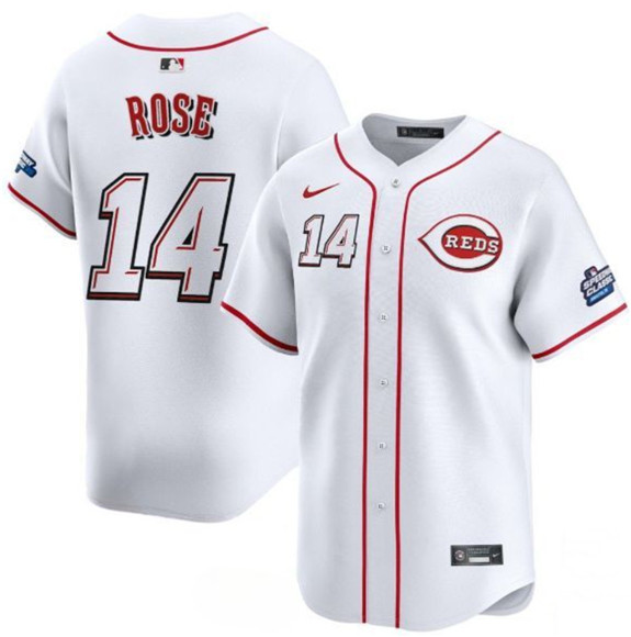 Cincinnati Reds #14 Pete Rose White 2025 Speedway Classic Home Limited Stitched Jersey - Zenithce