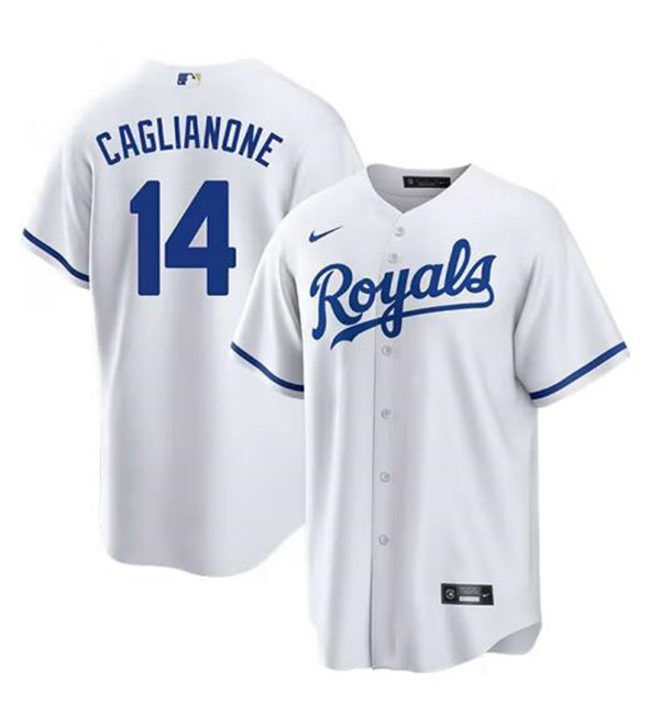 Kansas City Royals #14 Jac Caglianone White Cool Base Stitched Jersey - Zenithce