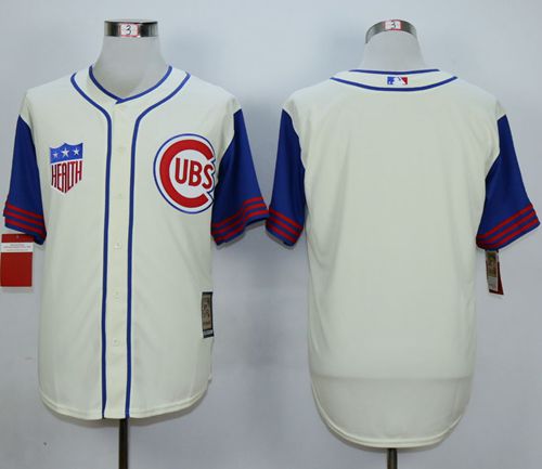Cubs Blank Cream 1942 Turn Back The Clock Stitched Jersey - Zenithce