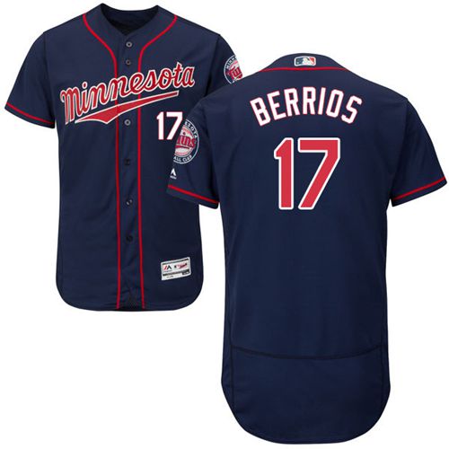 Twins #17 Jose Berrios Navy Blue Flexbase Authentic Collection Stitched Jersey - Zenithce