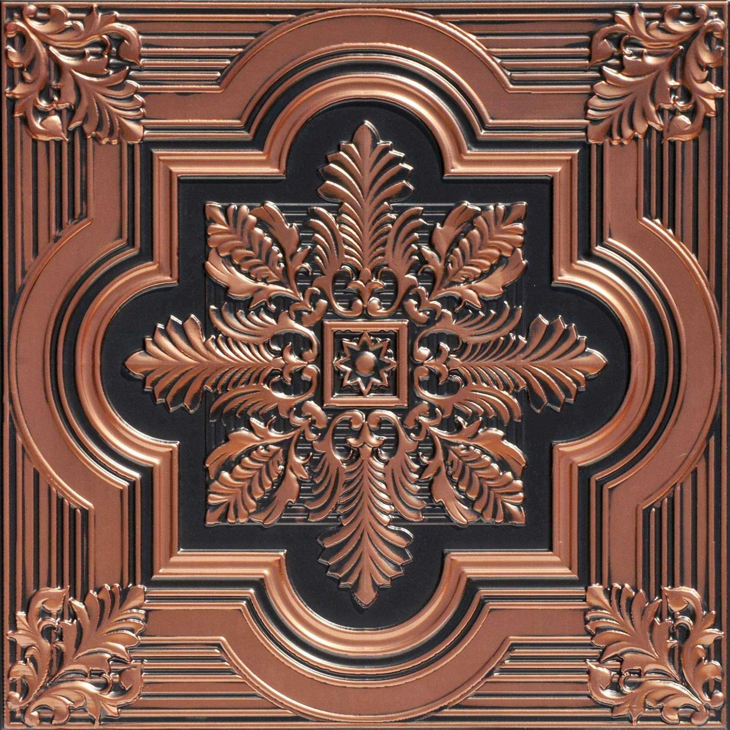 From Plain To Beautiful In Hours Large Snowflake 2 ft. x 2 ft. PVC Glue-up or Lay-in Ceiling Tile - Zenithce