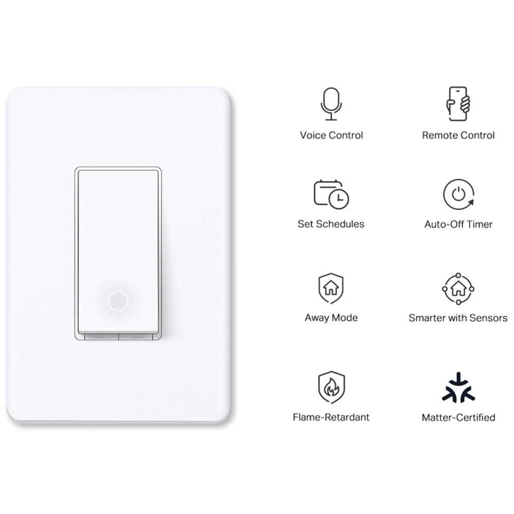 TP-Link Tapo Smart Wi-Fi Light Dimmer Switch with Matter - Zenithce