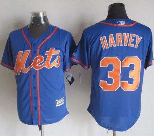 Mets #33 Matt Harvey Blue Alternate Home New Cool Base Stitched Jersey - Zenithce
