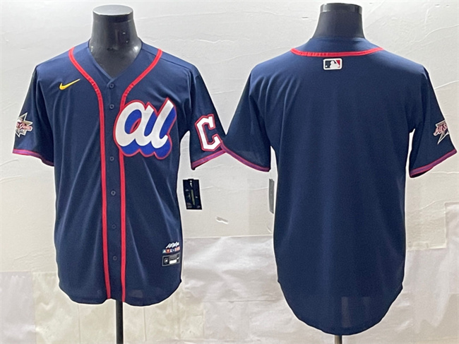 American League Cleveland Guardians Blank Navy 2025 All-Star Edition Limited Stitched Jersey - Zenithce