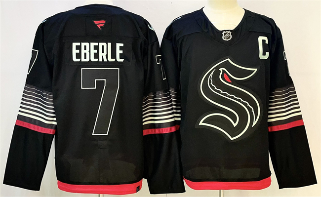 Seattle Kraken #7 Jordan Eberle Black 2026 Alternate Stitched Jersey - Zenithce
