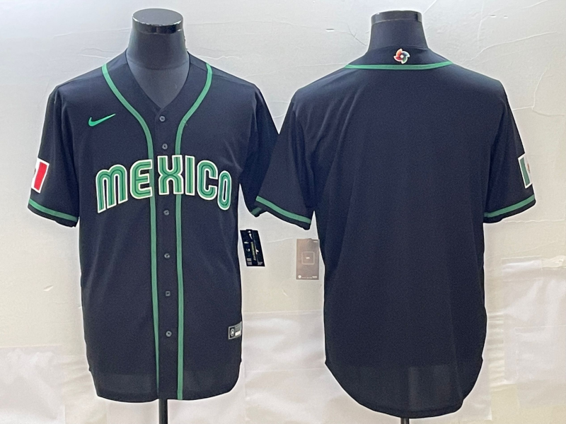 Mexico Blank 2023 Black World With Patch Classic Stitched Jersey - Zenithce