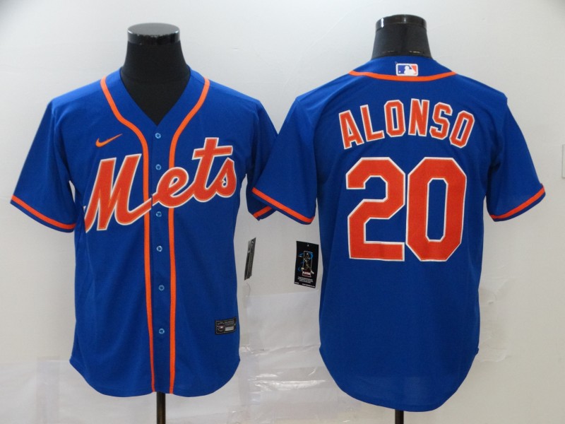 New York Mets #20 Pete Alonso Blue Cool Base Stitched Jersey - Zenithce