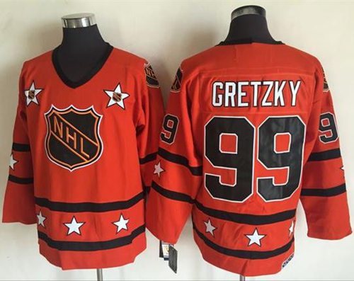 Oilers #99 Wayne Gretzky Orange All Star CCM Throwback Stitched Jersey - Zenithce