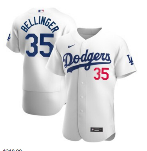 Los Angeles Dodgers #35 Cody Bellinger White Flex Base Stitched Jersey - Zenithce