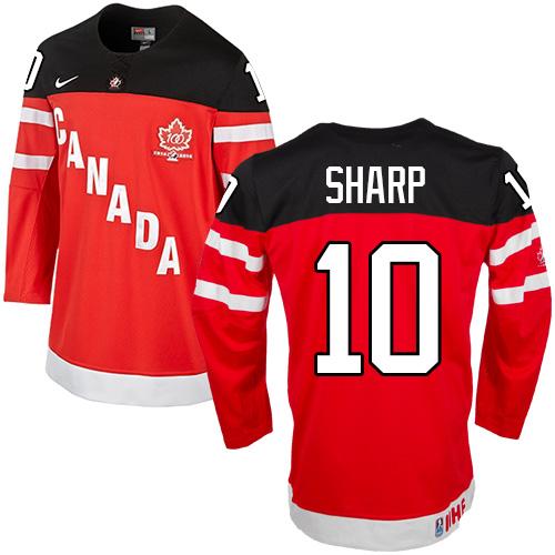 Olympic CA. #10 Patrick Sharp Red 100th Anniversary Stitched Jersey - Zenithce