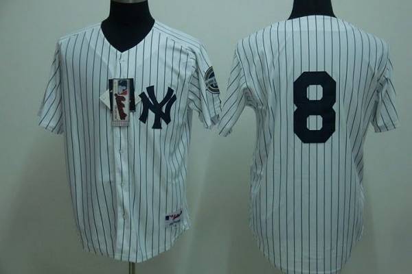 Yankees #8 Yogi Berra Stitched White Jersey - Zenithce