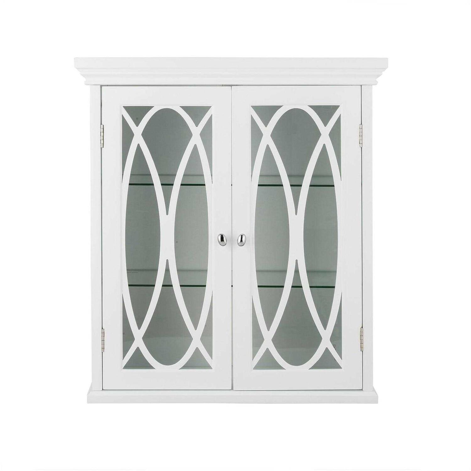Elegant Home Fashions Slone Linen Tower with 2 Shutter Doors - Zenithce