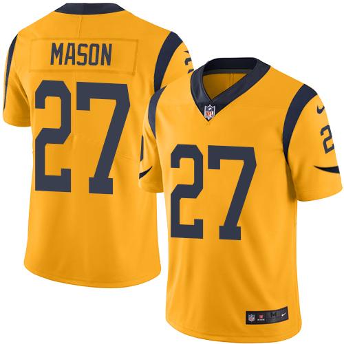 Rams #27 Tre Mason Gold Stitched Limited Rush Nike Jersey - Zenithce