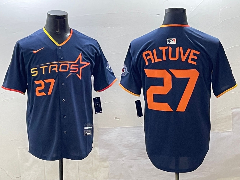 Houston Astros #27 Jose Altuve Navy 2025 City Connect Limited Stitched Jersey - Zenithce