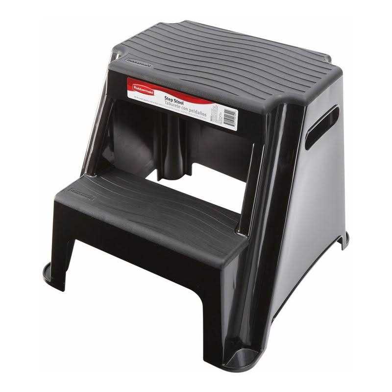 Rubbermaid 2-Step Molded Plastic Stool with Non-Slip Step Treads - Zenithce