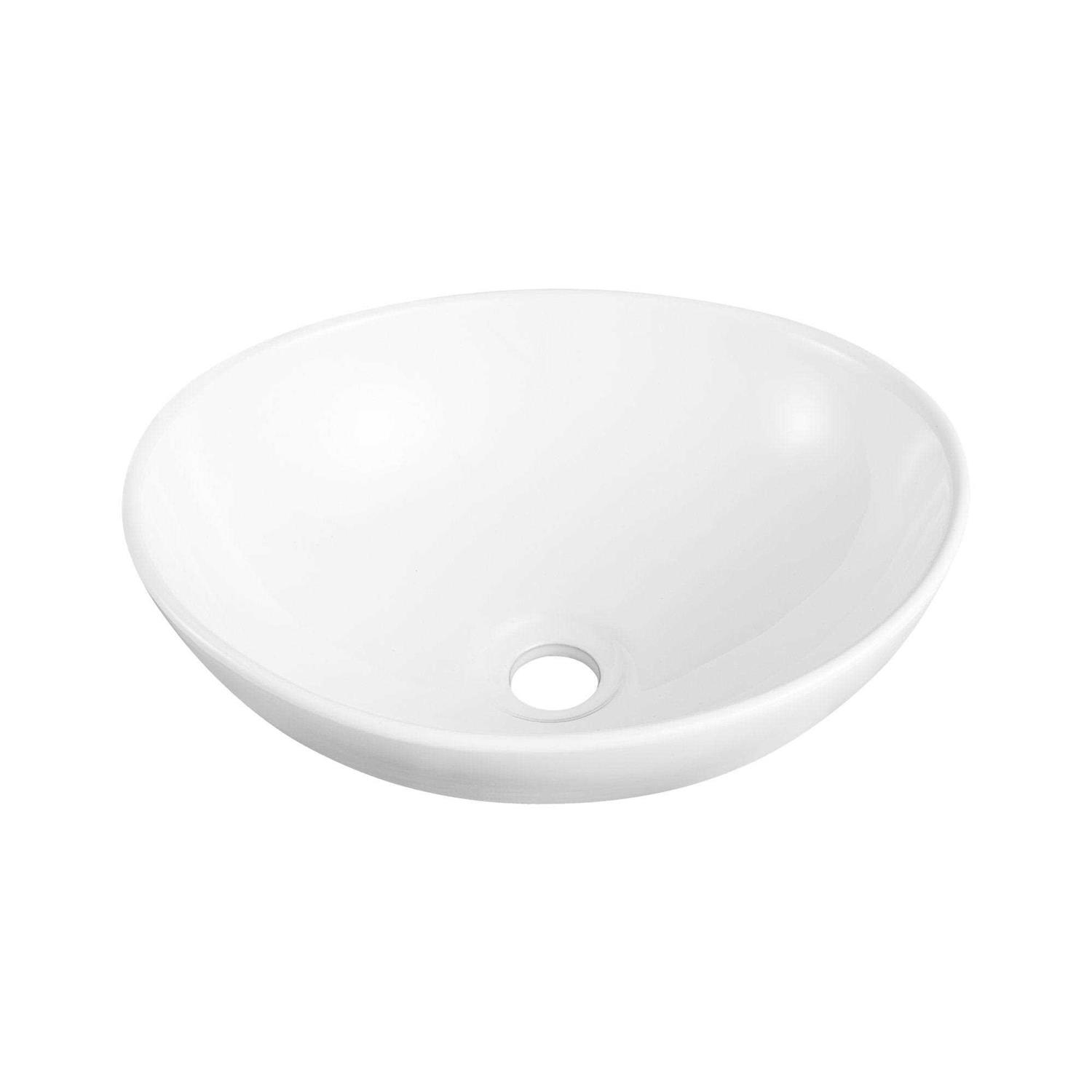 DeerValley DV-1V0002 Ally 19 White Ceramic Rectangular Vessel Bathroom Sink - Zenithce