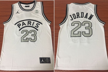 Paris Saint-Germain 23 Michael Jordan White Fashion Jersey - Zenithce