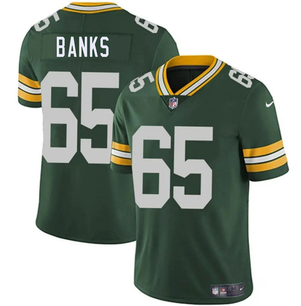 Green Bay Packers #65 Aaron Banks Green 2025 Vapor Untouchable Limited Stitched Jersey - Zenithce