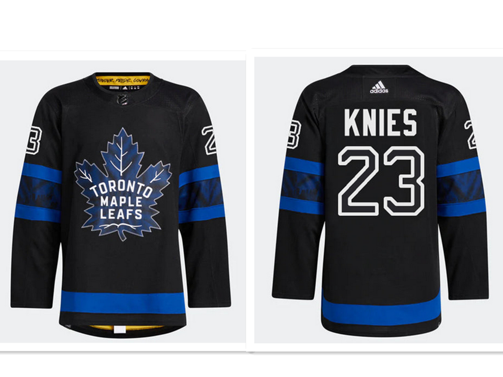 Toronto Maple Leafs adidas #23 Matthew Knies Authentic X Drew House Flipside Alternate Jersey - Zenithce