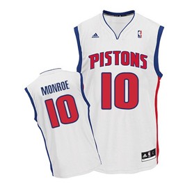 Detroit Pistons #10 Greg Monroe White Swingman Jersey - Zenithce