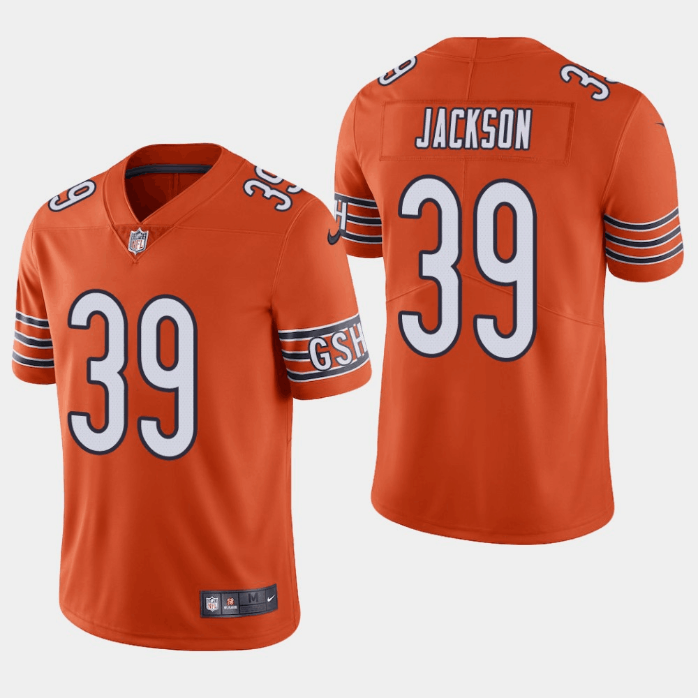 Chicago Bears #39 Eddie Jackson Orange Vapor Untouchable Limited Stitched Jersey - Zenithce