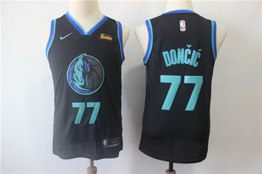 Mavericks 77 Luka Doncic Black City Edition Swingman Jersey - Zenithce