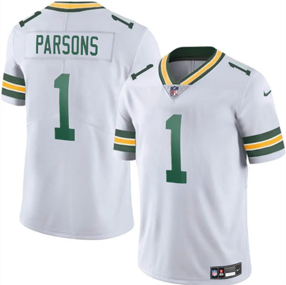 Green Bay Packers #1 Micah Parsons White 2025 Vapor Untouchable Limited Football Stitched Jersey - Zenithce