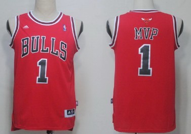 Chicago Bulls #1 MVP Red Swingman Jersey - Zenithce