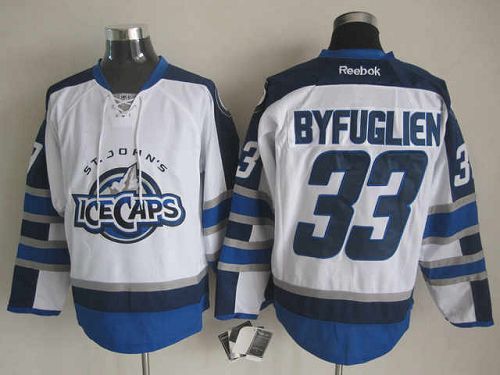 Jets #33 Dustin Byfuglien White St. John's IceCaps Stitched Jersey - Zenithce