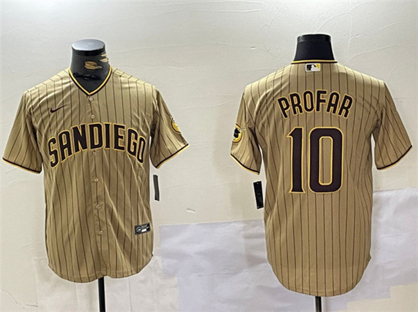 San Diego Padres #10 Jurickson Profar Tan Cool Base Stitched Jersey - Zenithce