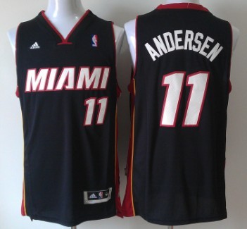 Miami Heat #11 Chris Andersen Revolution 30 Swingman 2013 Black Jersey - Zenithce