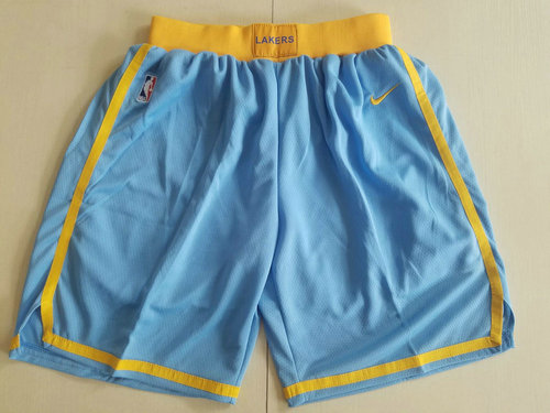 Los Angeles Lakers Light Blue Swingman Shorts - Zenithce