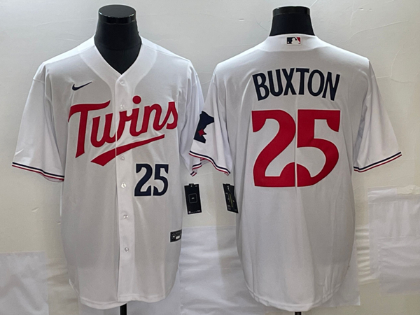 Minnesota Twins #25 Byron Buxton White Cool Base Stitched Jersey - Zenithce