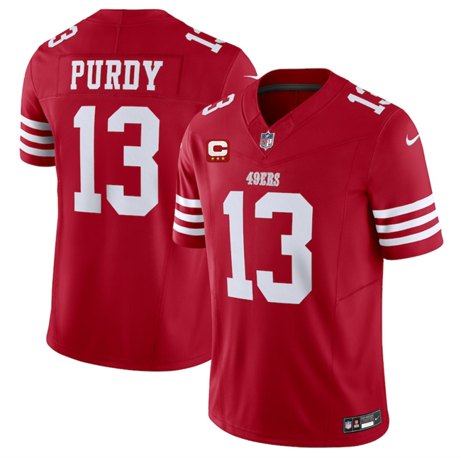 San Francisco 49ers #13 Brock Purdy Red 2025 F.U.S.E. With 3-Star C Patch Vapor Untouchable Limited Stitched Jersey - Zenithce