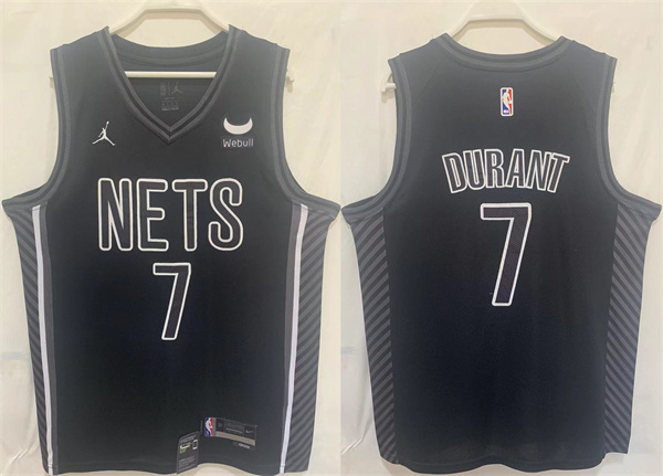 Brooklyn Nets #7 Kevin Durant Black Stitched Jersey - Zenithce