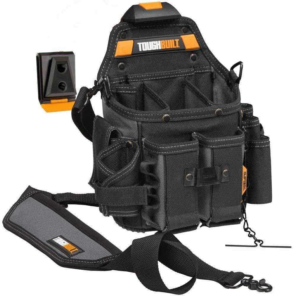 ToughBuilt Hard Bottom Large Black Polyester 16-in Tool Bag - Zenithce