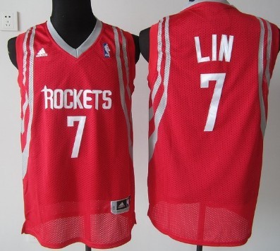 Houston Rockets #7 Jeremy Lin Red Swingman Jersey - Zenithce