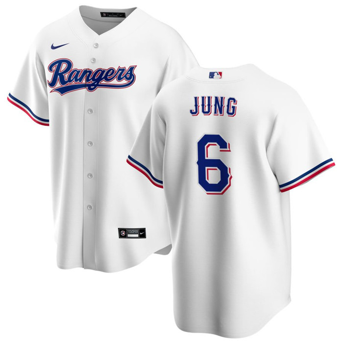 Texas Rangers #6 Josh Jung White Cool Base Stitched Jersey - Zenithce