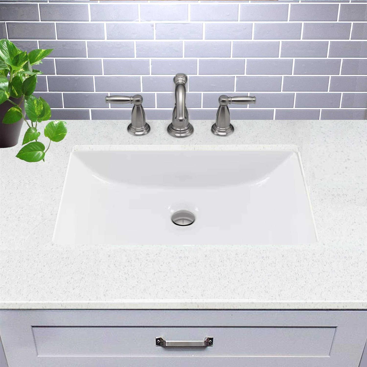 Nantucket Sinks UM-13×10 Undermount Ceramic Bathroom Sink UM-13×10-W - Zenithce