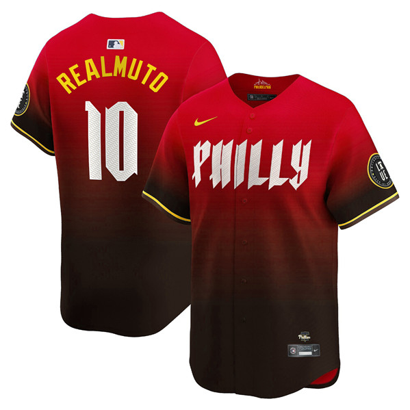 Philadelphia Phillies #10 J.T. Realmuto Red 2024 City Connect Limited Stitched Jersey - Zenithce