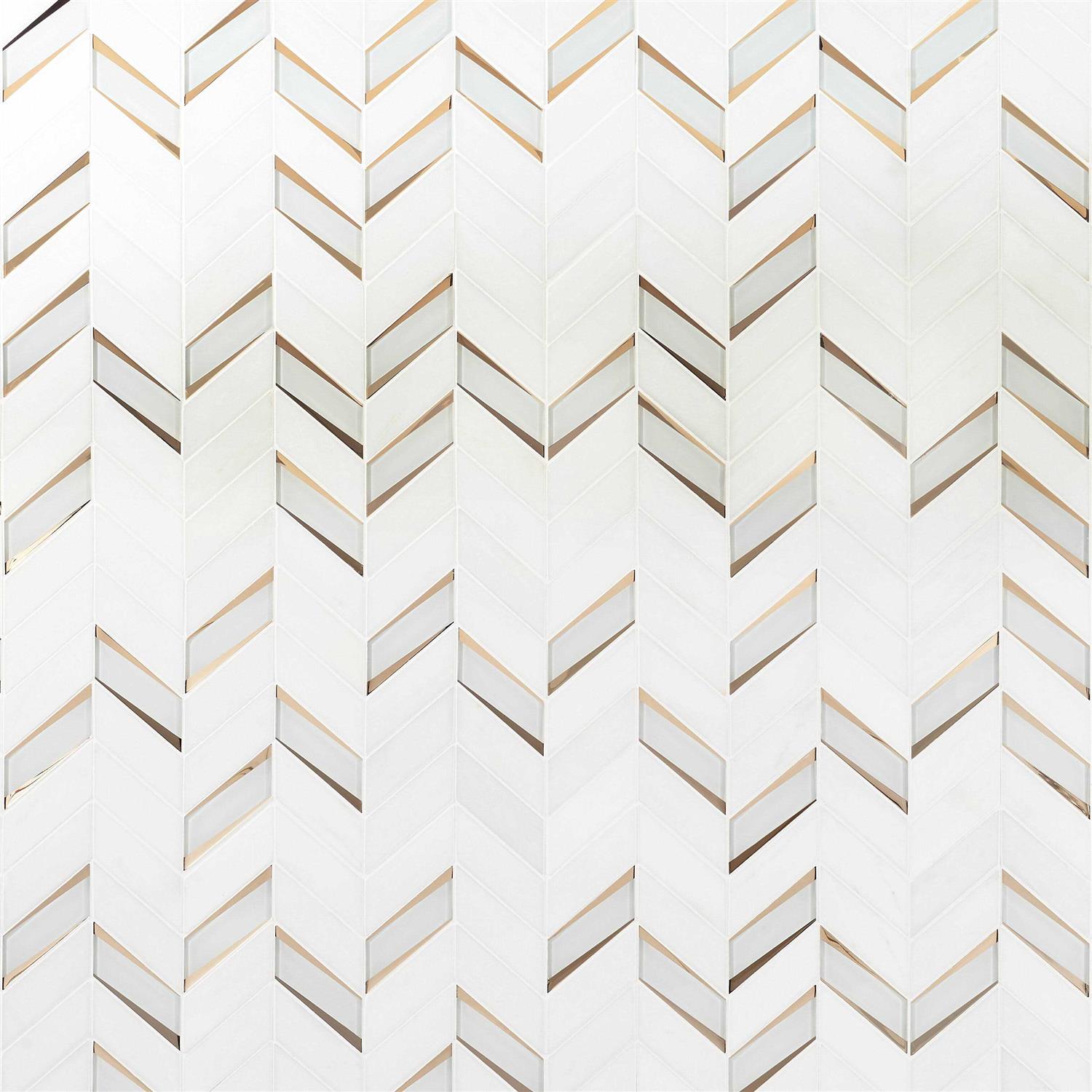 Glass Backsplash Tile Mogo 2 x 5 Marble Herringbone Mosaic Tile Ivy Hill Tile - Zenithce